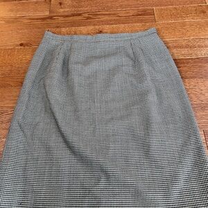 Talbots Black and White Pencil Skirt